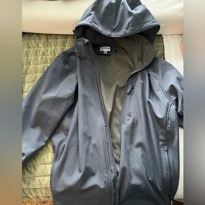 Ascend Men's Charcoal Hooded Performance Jacket